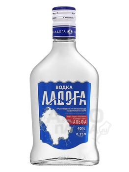 Водка Ладога спирт Альфа 0.25 л
