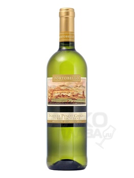 Portobello Inzolia Pinot Grigio Terre Siciliane IGT - вино Портобелло Инзолия Пино Гриджио Терре Сичилиане 0.75 л белое сухое