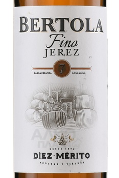 Diez-Merito Bertola Fino Jerez - херес Мерито Бертола Фино 7 лет 0.75 л