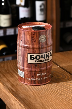 Водка Бочка Гиневана Пшеничная деревянная 0.75 л