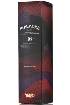 Bowmore 16 Years Old Ruby Port Cask Finish - виски Боумор Руби Порт Каск Финиш 16 лет 0.7 л в п/у