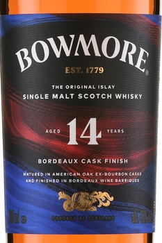 Bowmore 14 Year Old Bordeaux Cask Finish - виски Боумор Бордо Каск Финиш 14 Лет 0.7 л в п/у