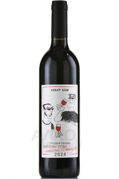 Вино Трезвая голова Каберне Фран+Каберне Совиньон 0.75 л красное сухое