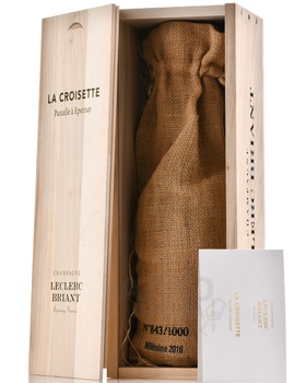 Leclerc Briant La Croisette Millesime - шампанское Леклер Бриант Ля Круазетт Миллезим 2016 год 0.75 л белое экстра брют в д/у