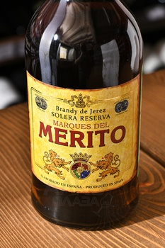Marques del Merito Solera Reserva - хересный бренди Маркес дель Мерито Солера Резерва 0.7 л