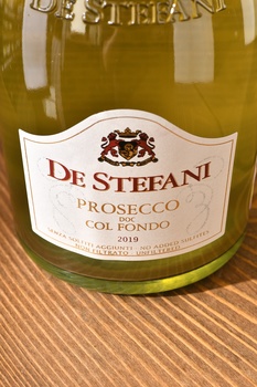 De Stefani Prosecco DOC Col Fondo - вино игристое Де Стефани Просекко Кол Фондо ДОК 0.75 л белое сухое