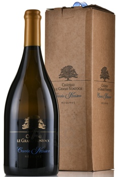Chateau le Grand Vostock Cuvee Karsov Reserve - вино Шато ле Гран Восток Кюве Карсов Резерва 1.5 л белое сухое в п/у