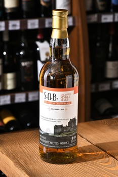 S.O.B. Malt Speyside Single Malt Scotch Whisky - виски С.О.Б. Спейсайд Сингл Молт Скотч Виски 0.7 л
