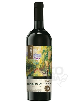 Вино Агора Шардоне белое 0.75 л белое сухое