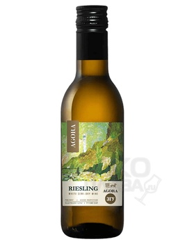Вино Агора Рислинг 0.187 л полусухое