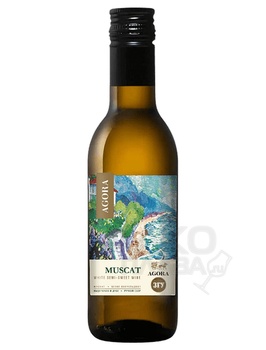 Вино Агора Мускат 0.187 л полусладкое