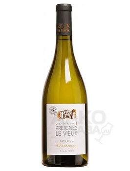 Pays d’Oc Domaine Preignes le Vieux Chardonnay Tradition - вино Пэй д’Ок Домен Прень ле Вьё Шардонне Традисьон сухое 0.75 л