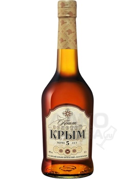 Коньяк Золотой Крым 5 лет 0.5 л
