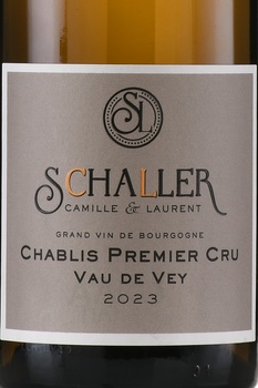 Schaller Camille & Laurent Chablis 1er Cru Vau De Vey - вино Шаллер Камилль эт Лоран Шабли Премье Крю Ву де Ве 0.75 л белое сухое