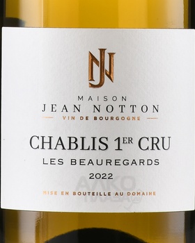 Maison Jean Notton Chablis 1er Cru Les Beauregards - вино Мезон Жан Ноттон Премье Крю Шабли Ле Боргар 0.75 л белое сухое