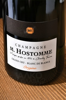 M. Hostomme Origine Blanc de Blancs Grand Cru - шампанское М.Остом Орижин Блан де Блан Гран Крю 0.75 л белое брют