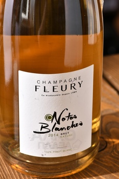 Fleury Notes Blanches Brut Nature - шампанское Флери Нот Бланш Брют Натюр 0.75 л белое экстра брют