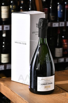 Champagne Loriot Pagel Special Club Brut - шампанское Шампань Лорио Пажель Спесьяль Клоб Брют 0.75 л белое брют в п/у