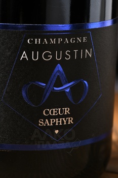 Champagne Augustin Coeur Saphyr - шампанское Шампань Августин Кёр Сафир 0.75 л белое брют