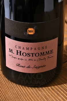 Champagne M. Hostomme Rose de Saignee - шампанское Шампань М. Остом Розе де Сене 0.75 л розовое экстра брют