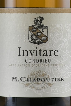 M.Chapoutier Condrieu Invitare AOC - вино М.Шапутье Кондриё Инвитаре 0.75 л белое сухое