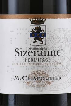 M.Chapoutier Hermitage Monier de La Sizeranne AOC - вино М.Шапутье Эрмитаж Монье де Ла Сизран 0.75 л красное сухое
