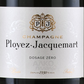 Ployez Jacquemart Dosage Zero - шампанское Плоер Жакемар Дозаж Зеро 0.75 л