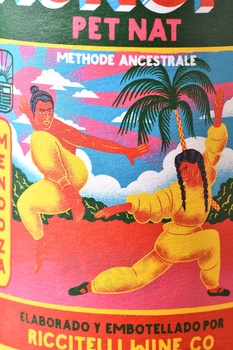 Mendoza Kungfu Pet Nat - вино игристое Мендоса Кунгфу Петнат 0.75 л экстра брют розовое