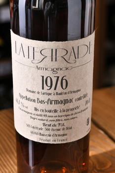 Laterrade Armagnac Bas-Amangnac Brut de Fut - арманьяк Латеррад Ба-Арманьяк Брют де Фют 1976 год 0.7 л