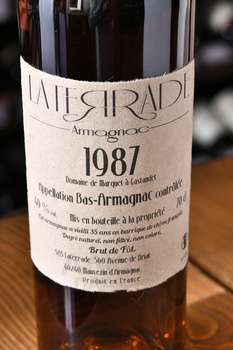 Laterrade Bas Armagnac Brut de Fut 1987 - арманьяк Латеррад Ба-Арманьяк Брют де Фут 1987 год 0.7 л
