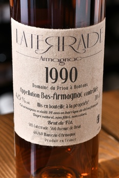 Laterrade Bas Armagnac Brut de Fut 1990 - арманьяк Латеррад Ба-Арманьяк Брют де Фут 1990 год 0.7 л