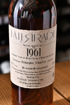 Laterrade Tenareze Brut de Fut 1961 - арманьяк Латеррад Тенарез Брют де Фют 1961 год 0.7 л