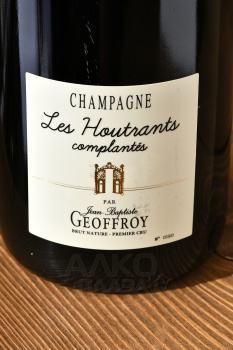 Champagne Geoffroy Les Houtrants Brut Nature Premier Cru - шампанское Шампань Жофруа Ле Утран Брют Натюр Премье Крю 0.75 л белое экстра брют в п/у