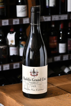 Charles Van Canneyt Chablis Grand Cru Vaudesir AOC - вино Шарль Ван Канне Шабли Гран Крю АОС Водезир 2019 год 0.75 л белое сухое