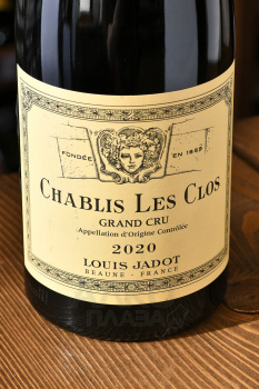 Chablis Grand Cru AOC Les Clos Maison Louis Jadot - вино Шабли Гран Крю АОС Ле Кло Мэзон Луи Жадо 2020 год 0.75 л белое сухое