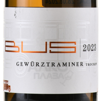Weingut Bus Gewurztraminer - вино Вайнгут Бус Гевюрцтраминер 0.75 л белое полусухое