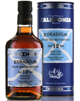 Edradour Caledonia 12 years old in tube - виски Эдрадур Каледония 12 лет 0.7 л в тубе