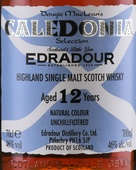 Edradour Caledonia 12 years old in tube - виски Эдрадур Каледония 12 лет 0.7 л в тубе