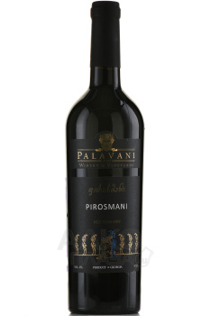 Palavani, Pirosmani Black label - вино Палавани Пиросмани Черная Этикетка 0.75 л красное полусухое