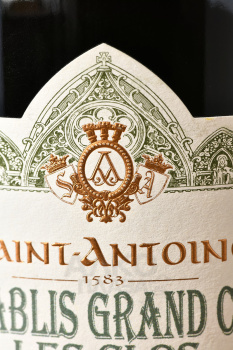 Chablis Grand Cru Les Clos Domaine Saint Antoine 1583 - вино Шабли Гран Крю Ле Кло Домен Сент-Антуан 1583 0.75 л белое сухое