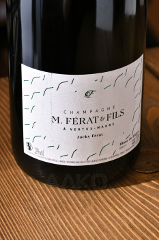 Champagne M. Ferat & Fils Jacky Ferat Brut Blanc de Blancs Premier Cru - шампанское М.Фера э Фис Жаки Фера Блан де Блан Брют Премьер Крю 0.75 л белое брют