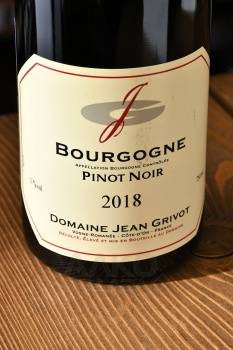 Domaine Jean Grivot Bourgogne Pinot Noir - вино Домен Жан Гриво Бургонь Пино Нуар 2018 год 0.75 л красное сухое