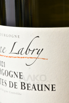 Bourgogne Hautes-Cotes de Beaune AOC Domaine Andre & Bernard Labry - вино Бургонь От-Кот де Бон АОС Домэн Андре Э Бернар Лабри 2021 год 0.75 л белое сухое
