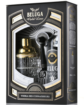 Beluga Gold Line - водка Белуга Золотая Линия 0.75 л в п/у промонабор + шейкек