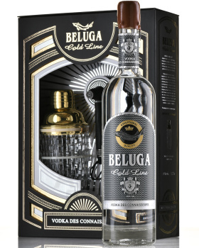 Beluga Gold Line - водка Белуга Золотая Линия 0.75 л в п/у промонабор + шейкек