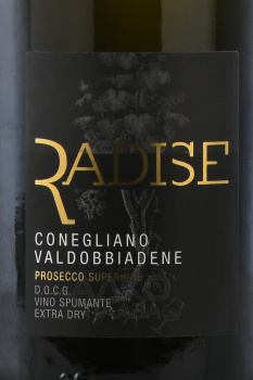 Radise Prosecco DOC - вино игристое Радизе Просекко 0.75 л белое экстра драй