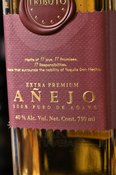 Don Nacho Tributo Extra Premium Anejo 100% Puro de Agave - текила Дон Начо Трибуто Экстра Премиум Аньехо 100% Пуро де Агава 0.75 л