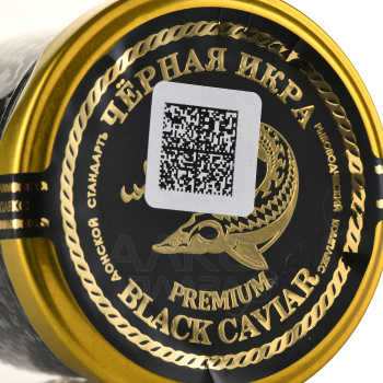 Икра чёрная Донской Стандартъ зернистая сибирского осетра 100 гр в ст/б