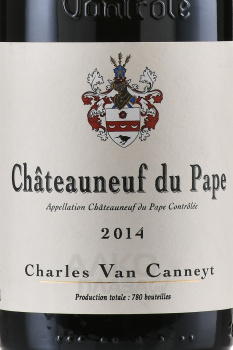 Charles Van Canneyt Chateauneuf du Pape - вино Шарль Ван Канне Шатонеф дю Пап 0.75 л красное сухое