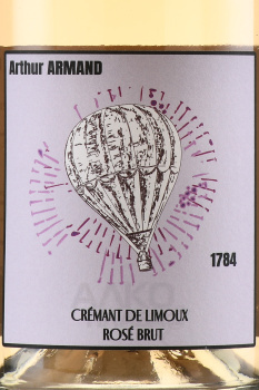 Arthur Armand 1784 Cremant de Limoux Rose - вино игристое Артур Арман 1784 Креман де Лиму Розе 0.75 л розовое брют